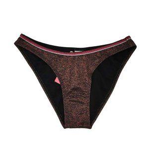 Xhilaration High Leg Metallic Bikini Bottom - M